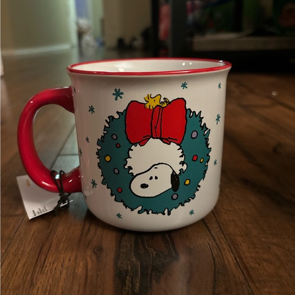 Peanuts snoopy Christmas wreath mug - Picture 4 of 4
